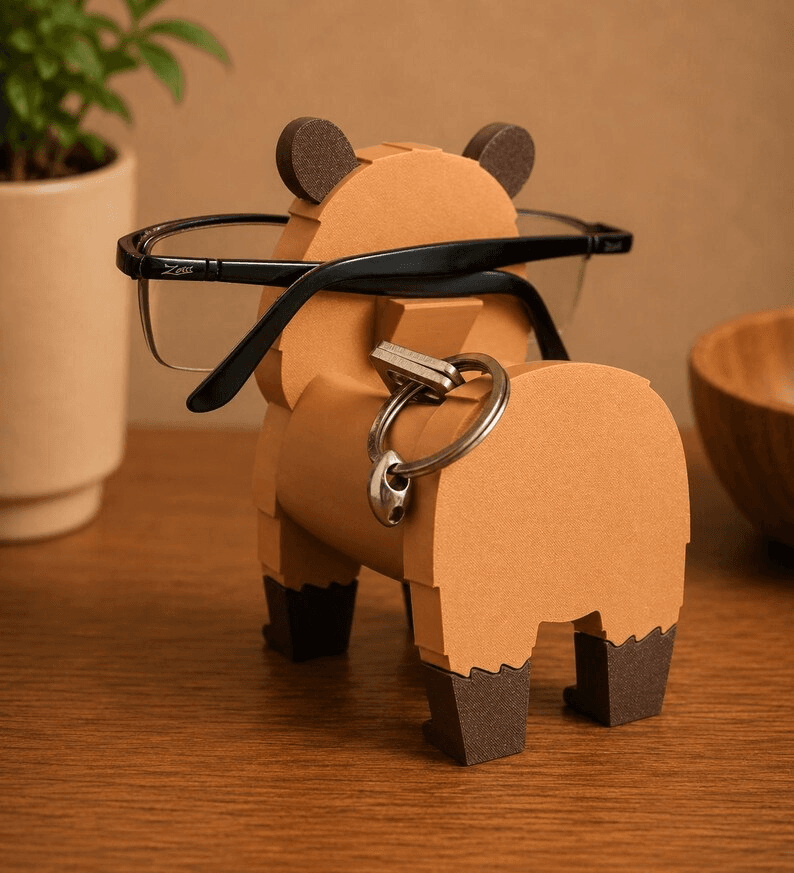 Capybara Glasses Holder – Pixel-Style Animal Desk Stand