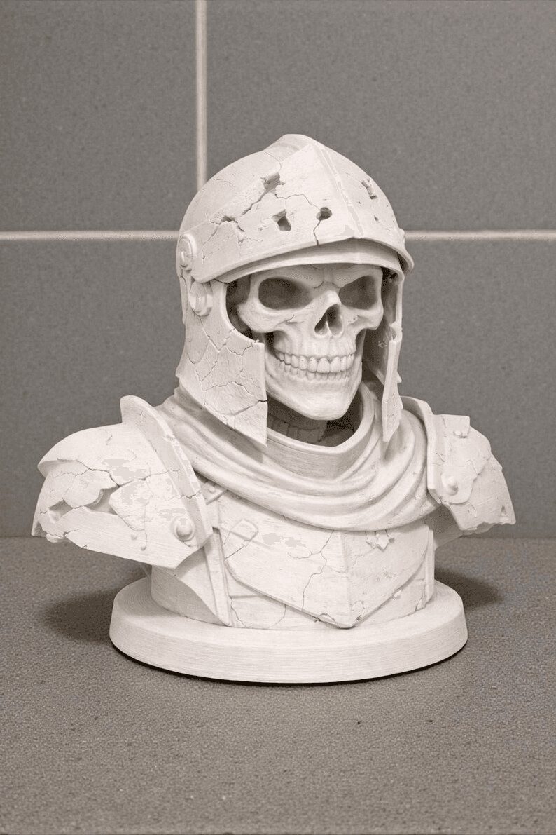 Gothic Skeleton Knight Headphone Stand | Gamer Desk Decor