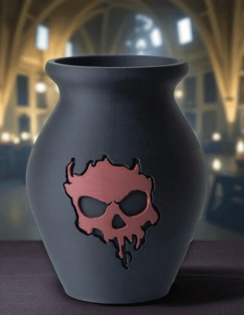 Gothic Skull Flower Vase | Dark Planter Pot