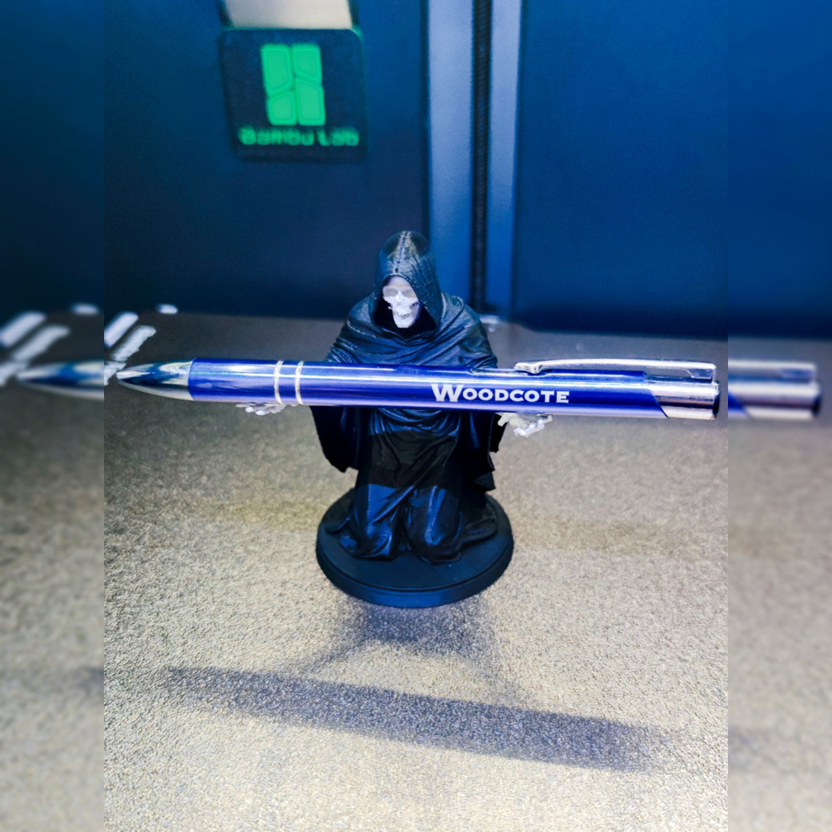 Grim Reaper Pen Holder – Gothic Spooky Desk Accessory