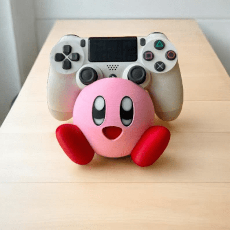 Kirby-Inspired PS5 Controller Stand | Gaming Desk Holder