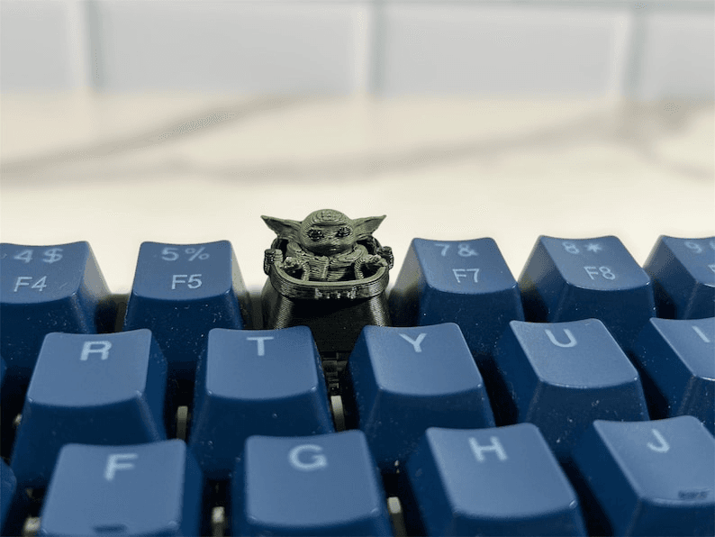 Grogu Inspired Artisan Keycap | Baby Yoda Fan Art