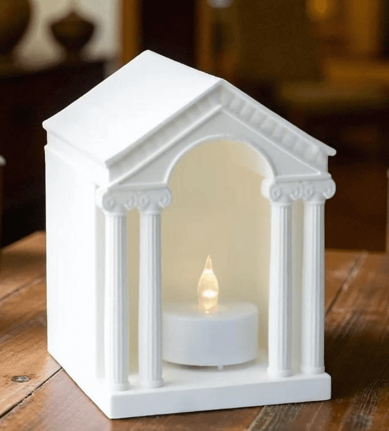 Greek Temple Tea Light Holder | Olympus-Inspired Decor