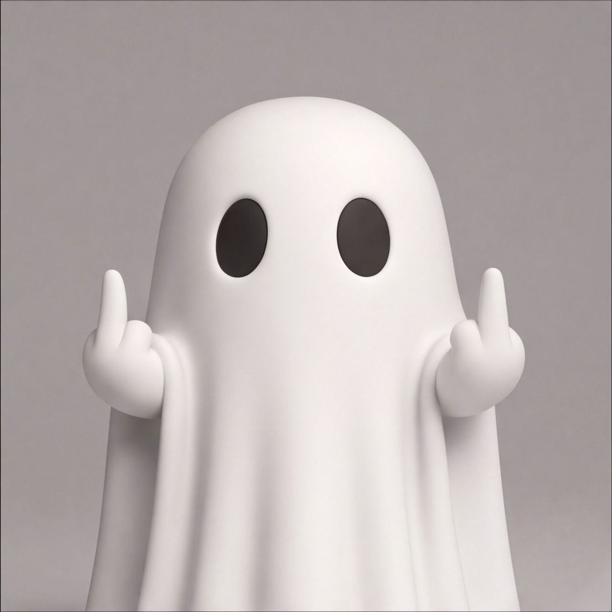 Cheeky Ghost with Middle Fingers Novelty Figure Desk Toy