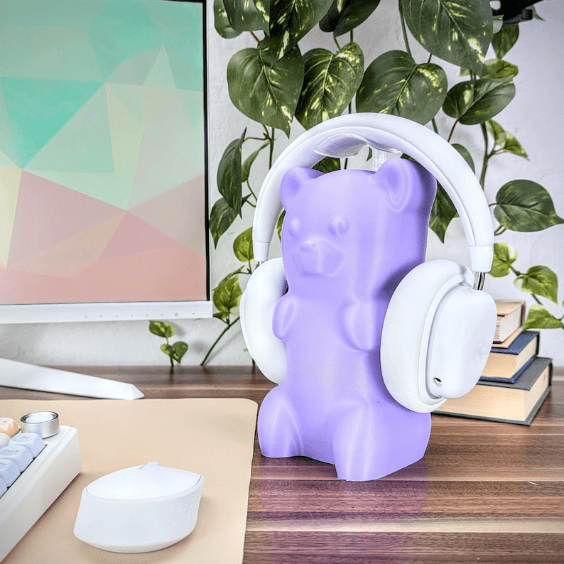 Gummy Bear Headphone Stand | Pastel Rainbow Gaming Desk Decor