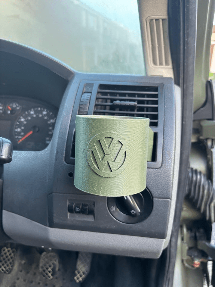 Volkswagen-Inspired Logo Vent Cup Holder for Car