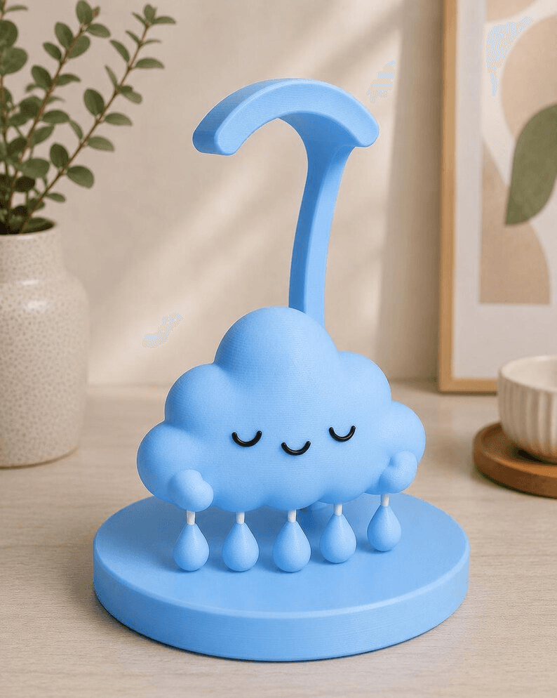 Kawaii Rain Cloud Headphone Stand | Cute Gaming Desk Accessory