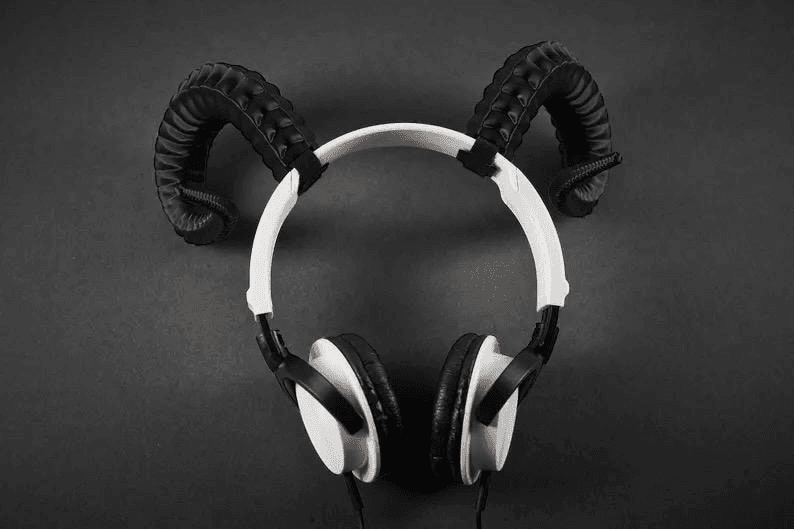 Aries Demon Ram Horns Headset Attachment for Gamers