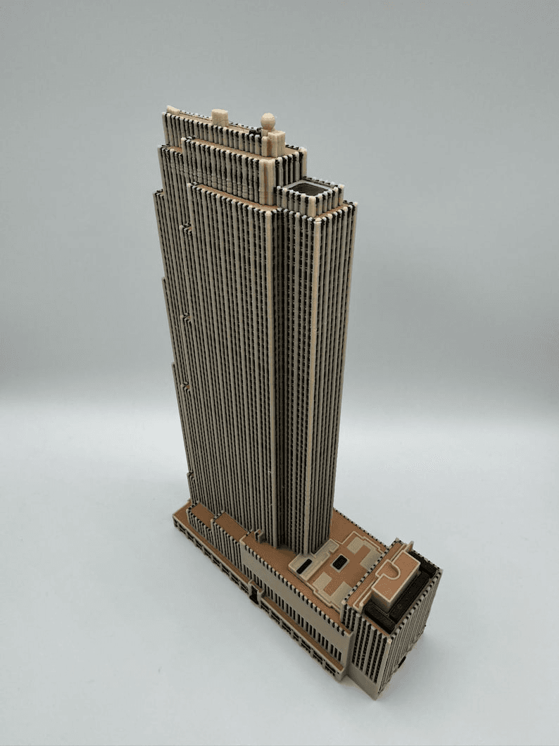 30 Rockefeller Plaza Inspired Miniature Skyscraper Model
