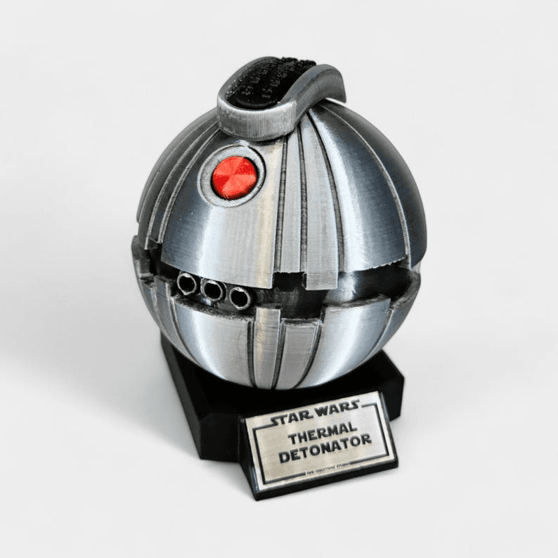 Star Wars Inspired Thermal Detonator Replica with Display Stand
