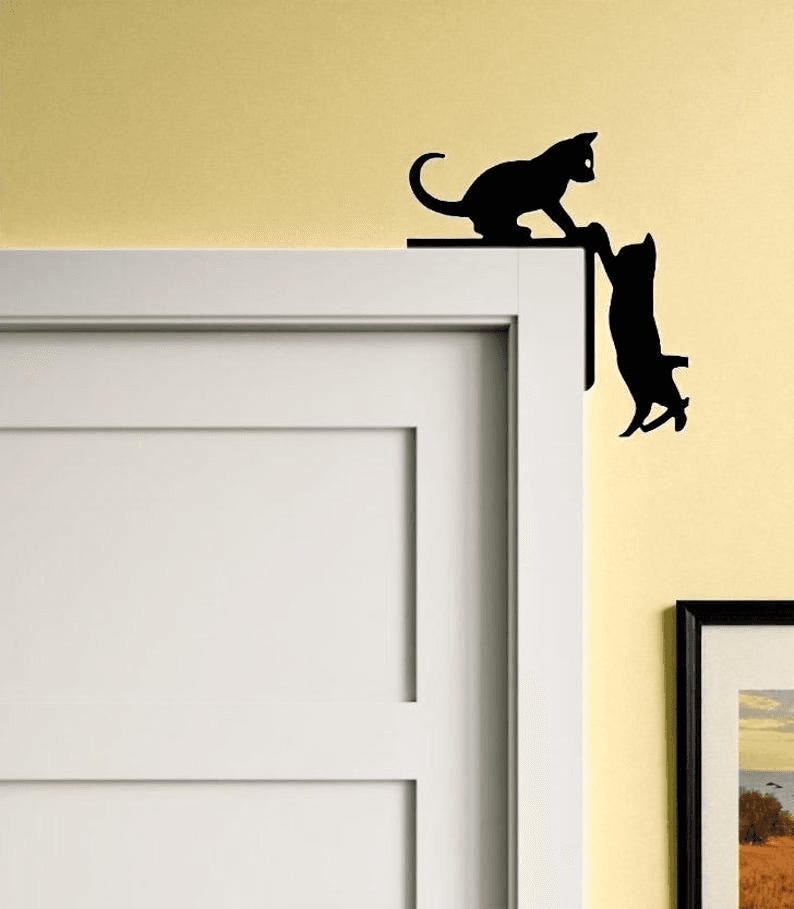 Whimsical Cats Door Topper – Playful Home Decor