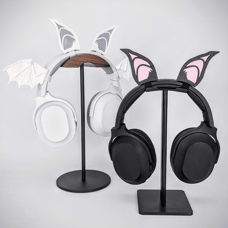 Bat Ear Headphone Attachments | Gothic Gaming Accessory