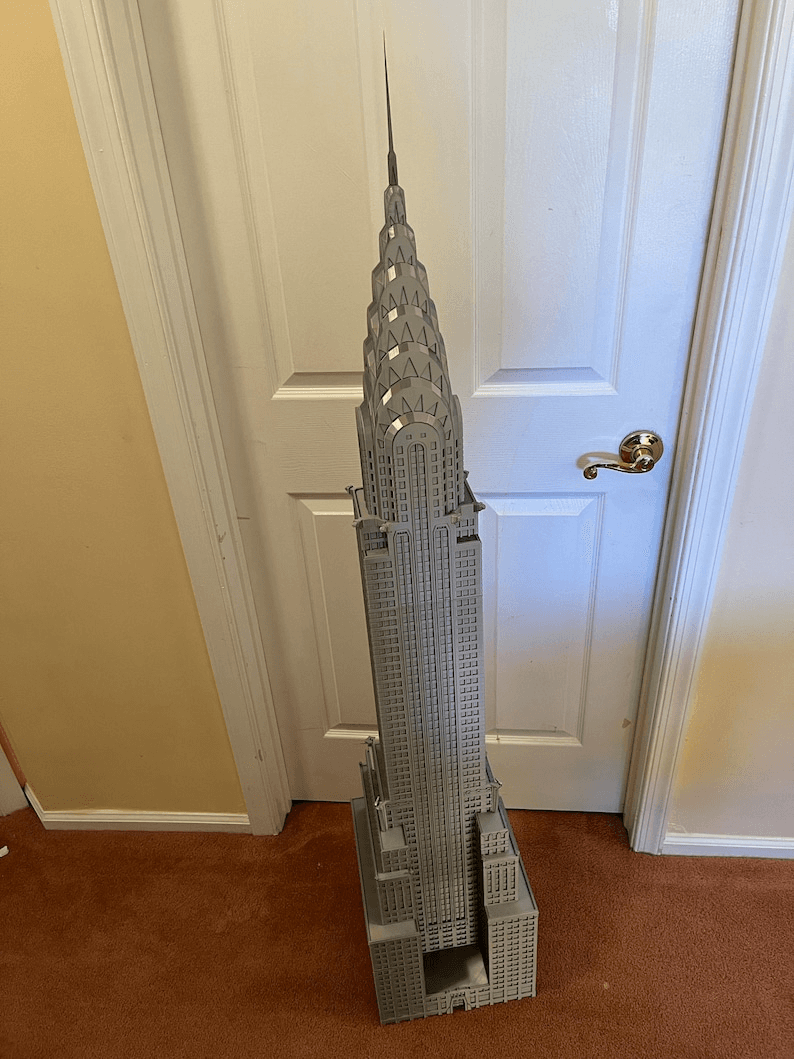 Extra Large Chrysler Building Inspired Miniature Model