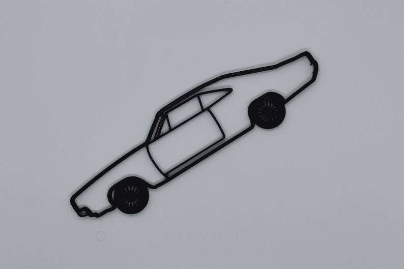 1969 Dodge Charger Inspired Wall Silhouette Art