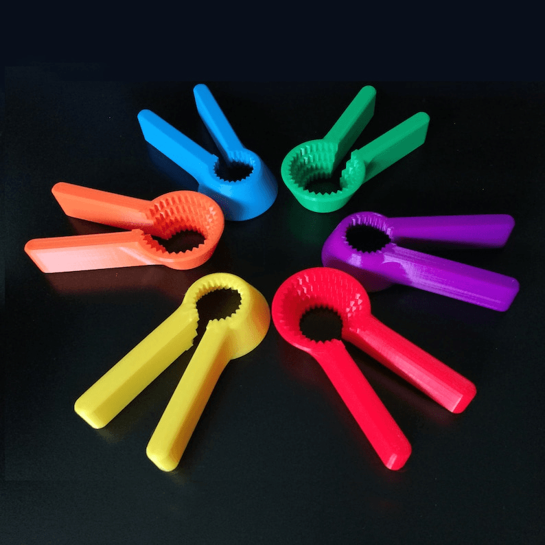 Yellow Screw-Top Bottle Opener & Jar Lid Gripper Tool