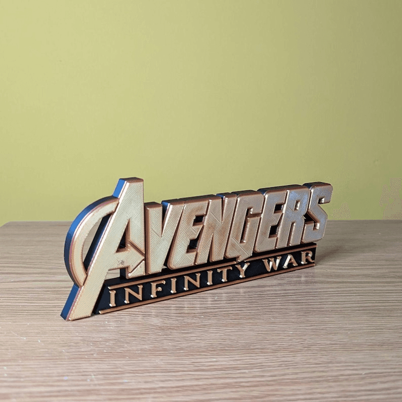 Avengers Inspired Logo Sign | Marvel Fan Desk Decor