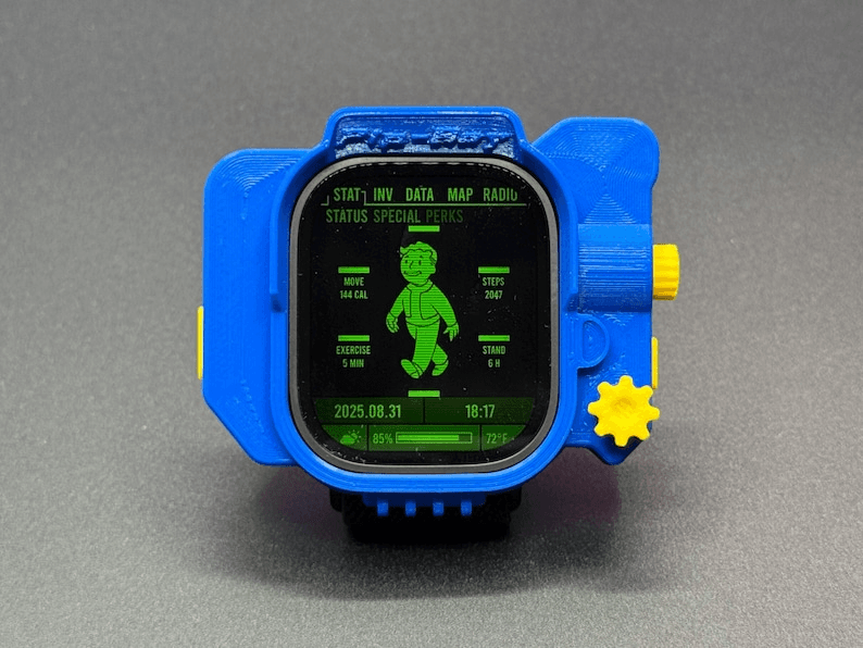 Pip-Boy Inspired Apple Watch Faceplate Cover Case
