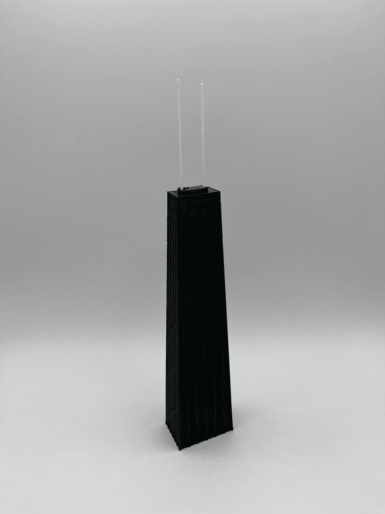 John Hancock Center Inspired Miniature Skyscraper Model