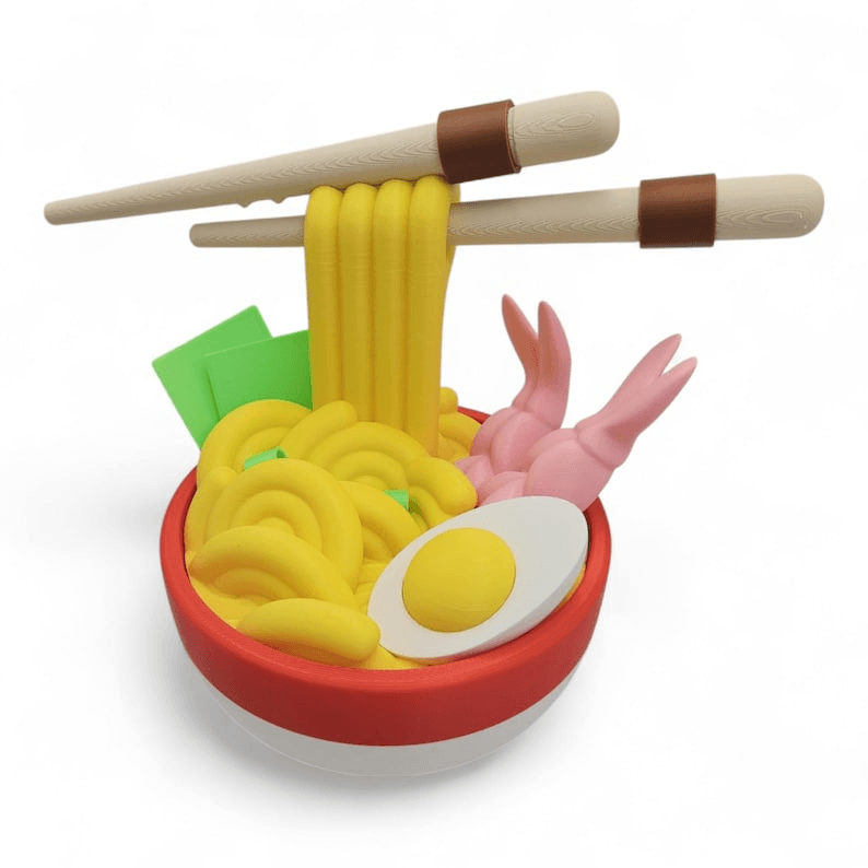 Anime-Inspired Ramen Bowl with Hidden Storage Compartment
