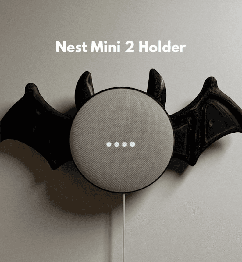 Bat Wing Nest Mini Wall Mount Holder – Gothic Halloween Stand