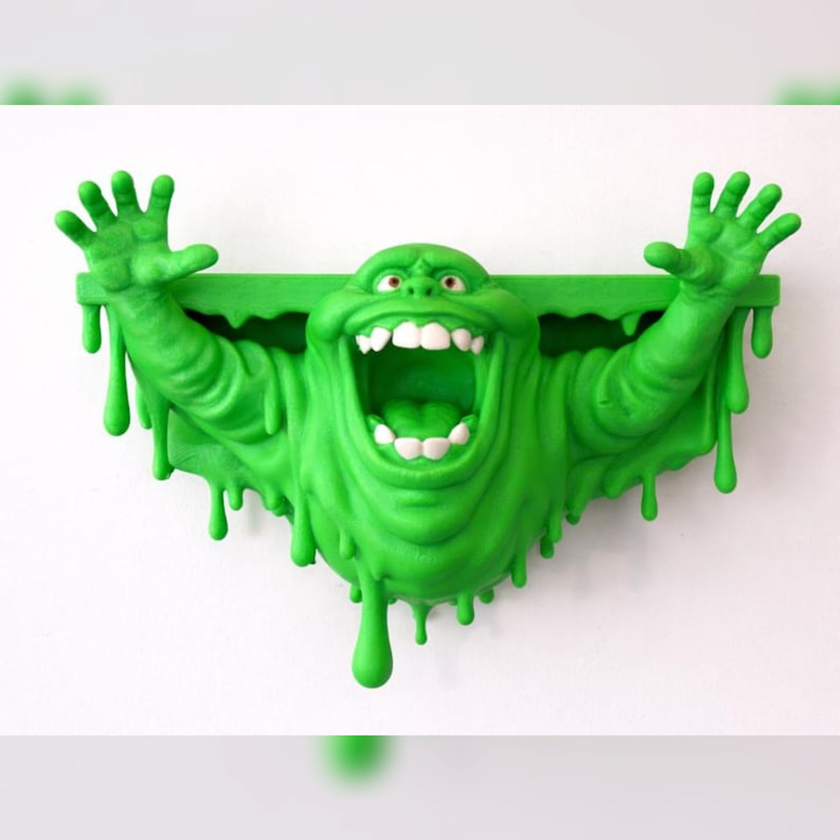 Slimer-Inspired Green Ghost Wall Shelf | Retro Fan Decor