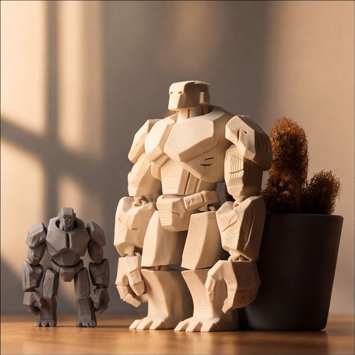 Stone Golem Flexi Toy Keychain – Fantasy Creature Figure