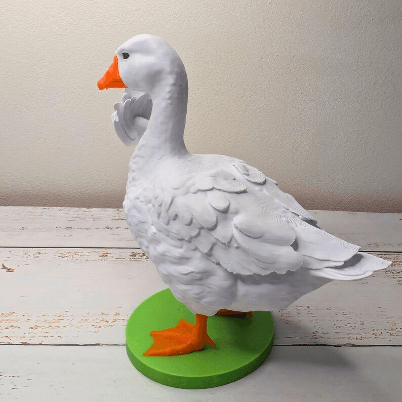 Cheeky Middle Finger Goose Figurine – Funny Desk Statue