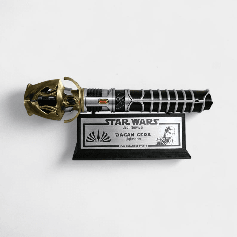 Dagan Gera Inspired Lightsaber Fan Replica with Vertical Stand
