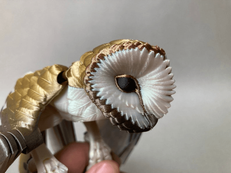 Barn Owl Articulated Fidget Model – Multi-Colour Fantasy