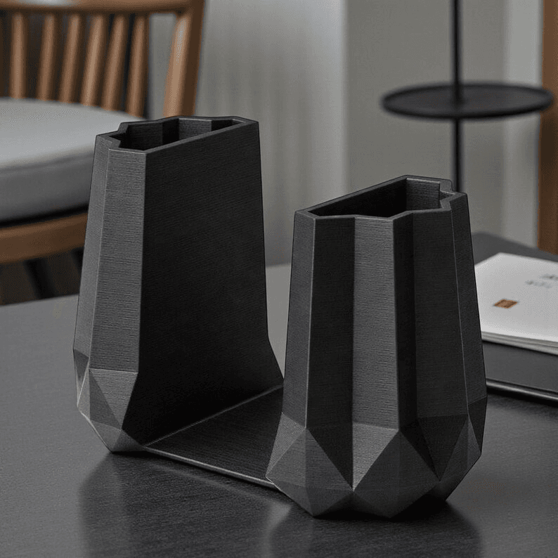 Low Poly Geometric Desk Organizer & Pen Holder