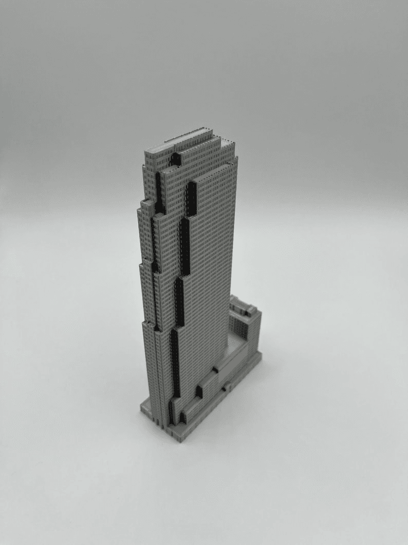 30 Rockefeller Plaza Inspired Miniature Skyscraper Model