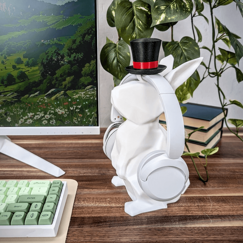Bunny Ear Headphone Stand & Rabbit Headset Holder