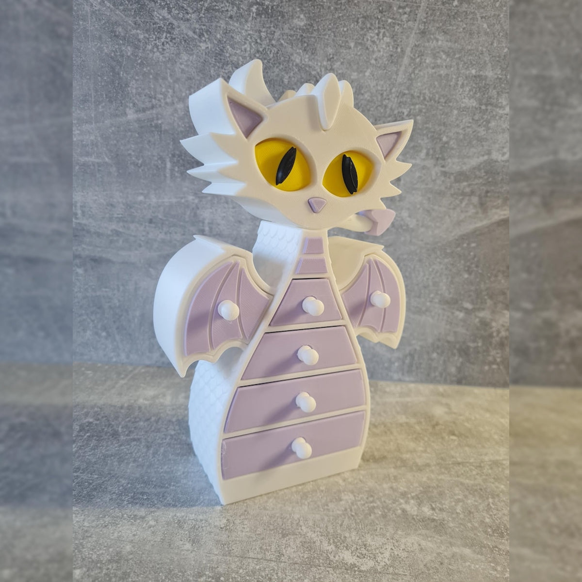 Kawaii Dragon Cat Ring Holder & Jewelry Box Organizer