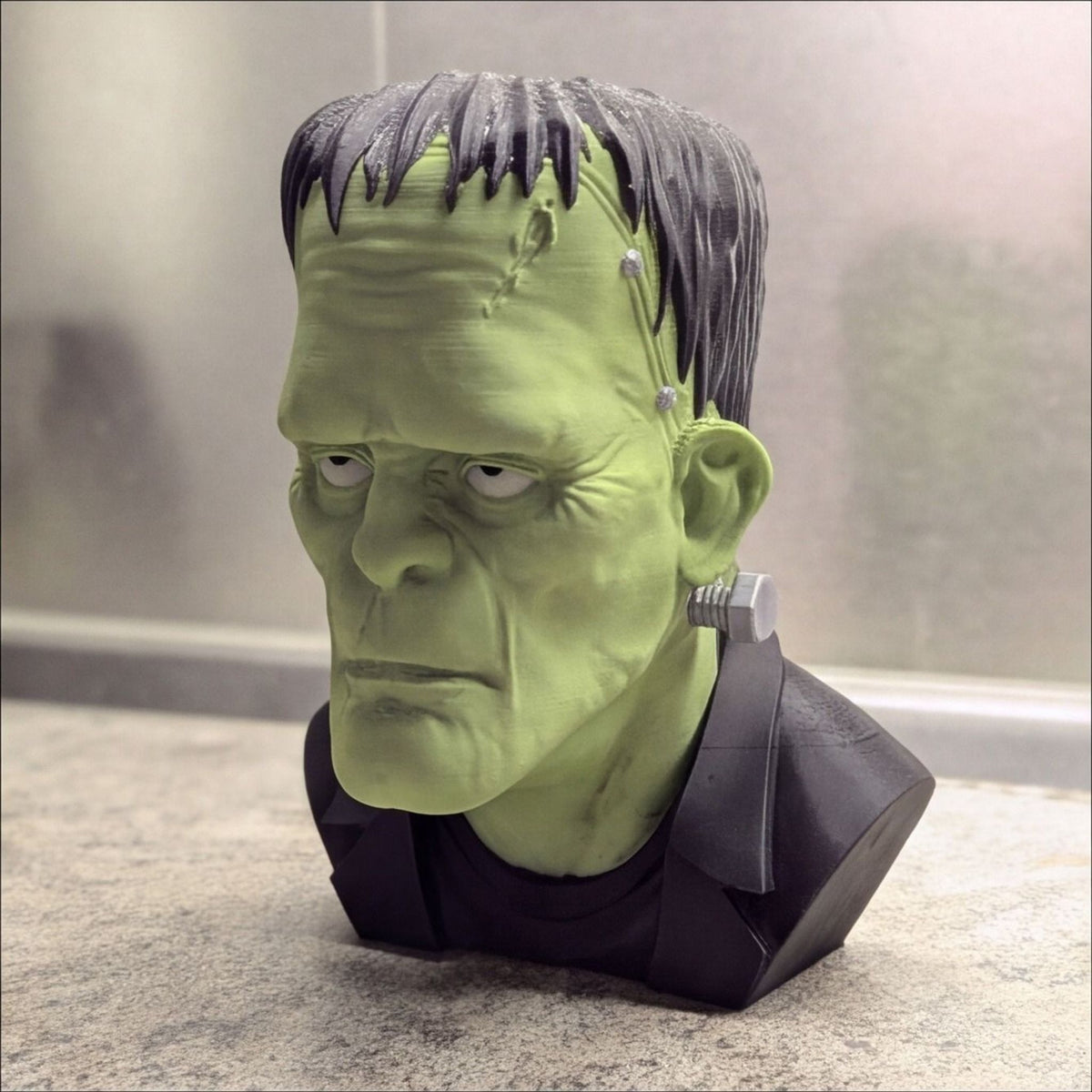 Frankenstein Monster Bust Headphone Stand | Horror Desk Decor