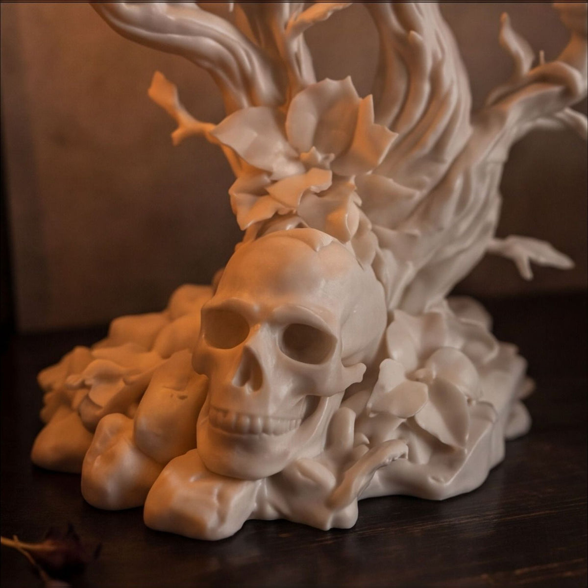 Gothic Tree Candelabra Dark Skull Candle Holder Decoration