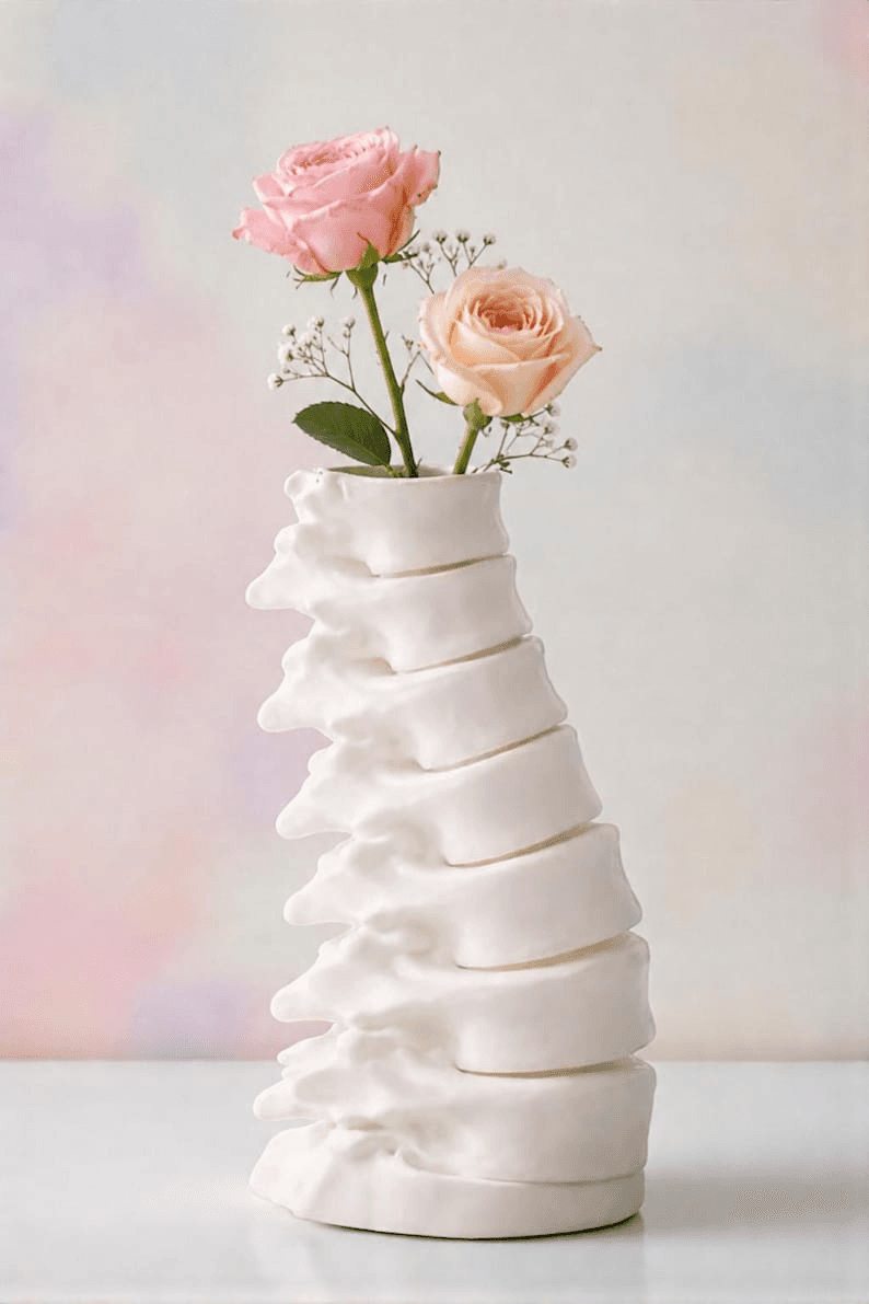 Gothic Anatomical Spine Vase | Dark Home Decor