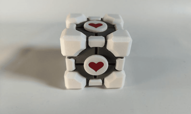 Portal-Inspired Companion Cube & Button Fan Art Bundle