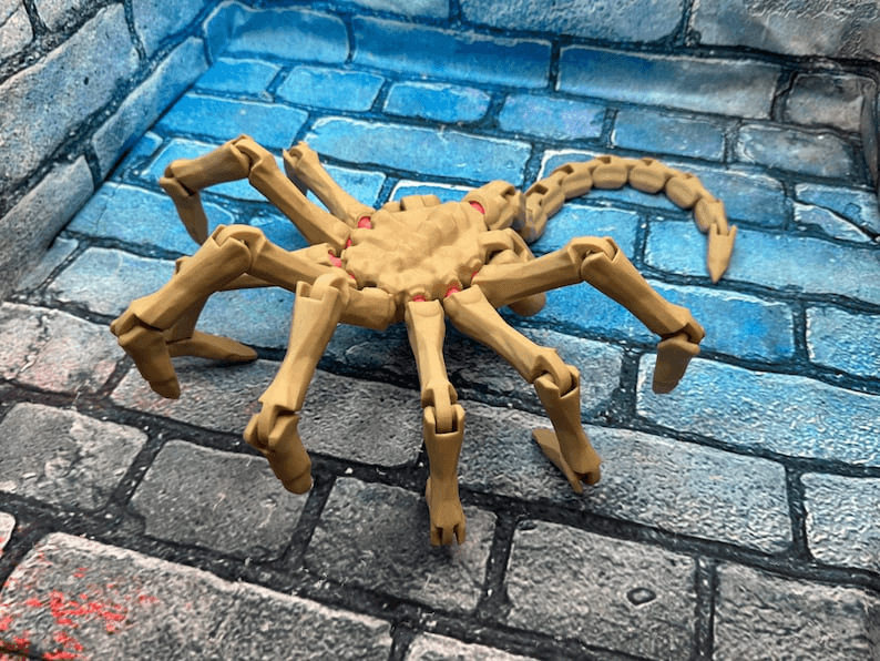 Alien Facehugger Inspired Articulated Creature Figure