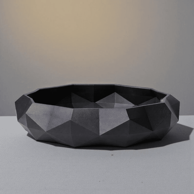 Low Poly Geometric Tray – Minecraft-Inspired Desk Organizer