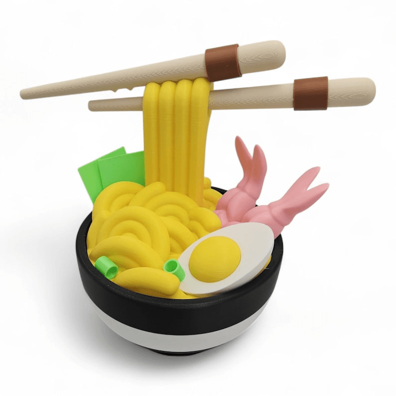 Anime-Inspired Ramen Bowl with Hidden Storage Compartment