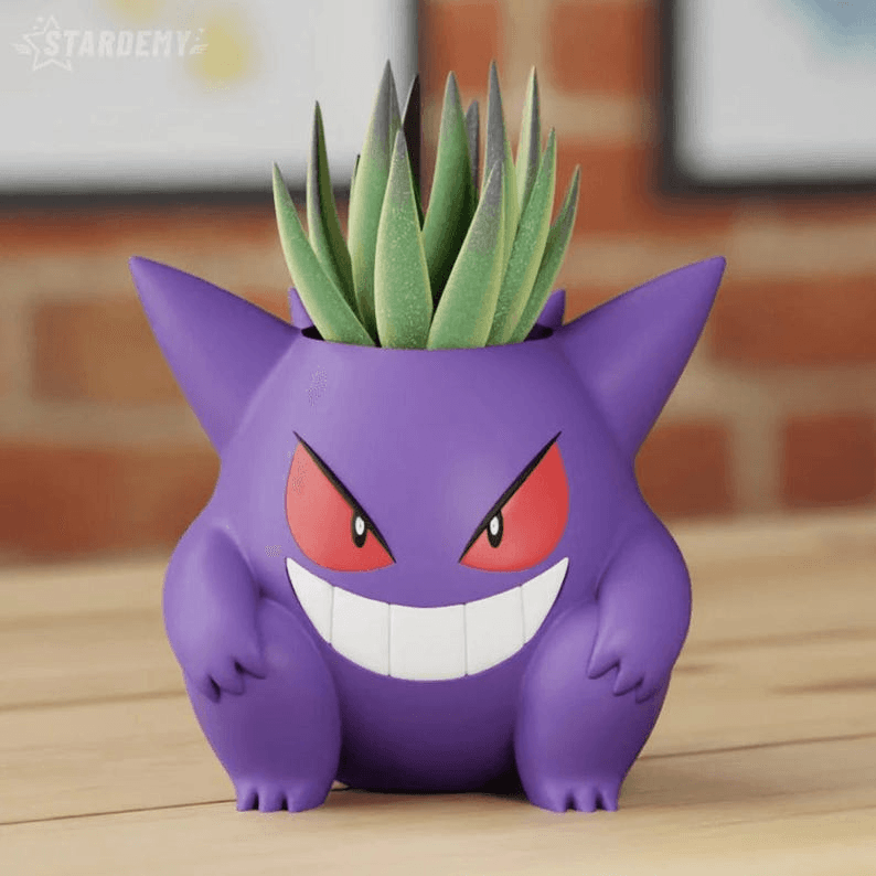 Gengar Inspired Planter & Pencil Holder | Pokemon Fan Pot