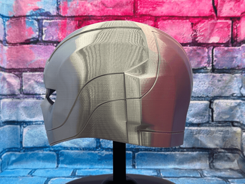 Top Trio Universe Inspired Fan Helmet Mask – Silver