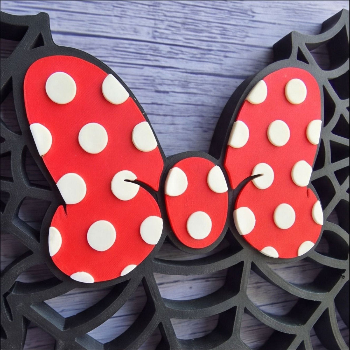 Minnie Mouse Inspired Spider Web Halloween Sign Decor
