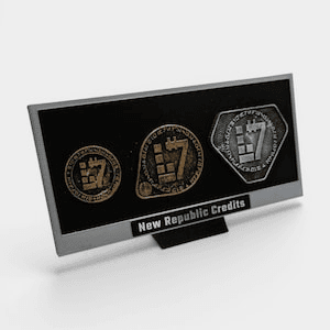 New Republic Credits Inspired Coin Set with Display Stand