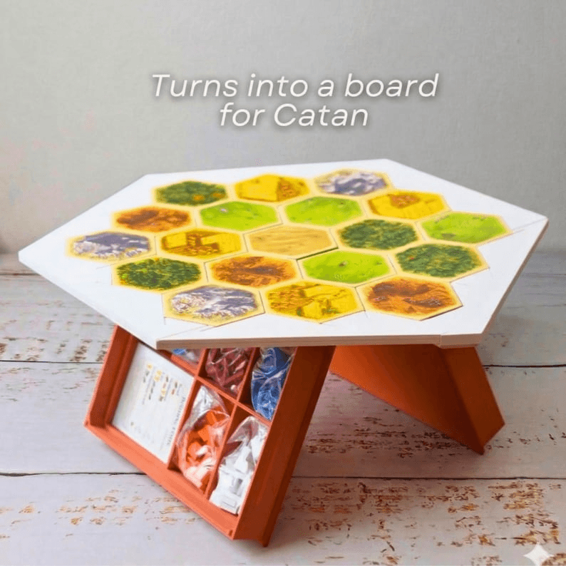 Settlers of Catan Inspired Board Game Storage Book Box