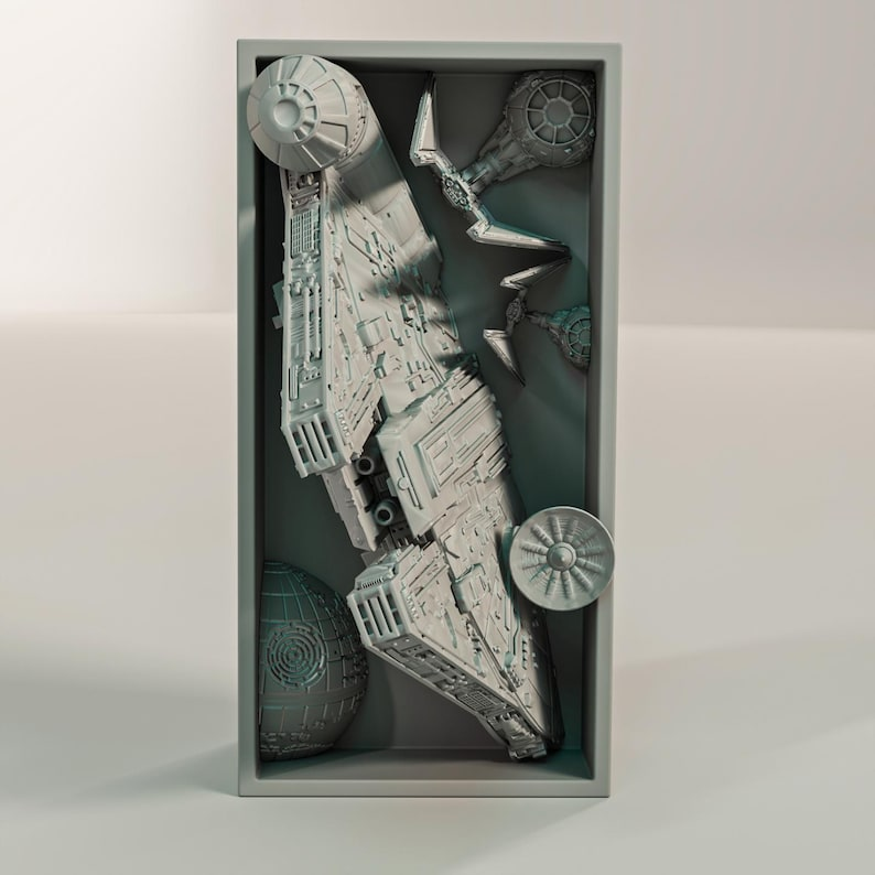 Millennium Falcon Inspired Book Nook Wall Mount Bracket