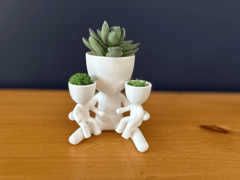 Family Figure Succulent Pot Set | Mom & Kids Planter