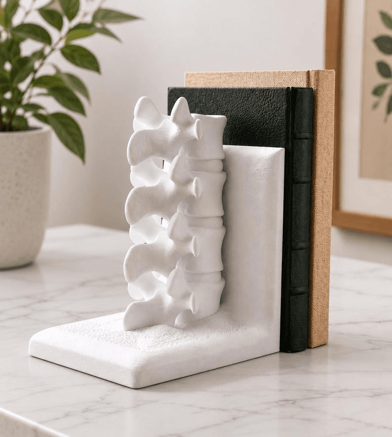 Anatomical Spine Vertebrae Bookend – Medical Decor Gift