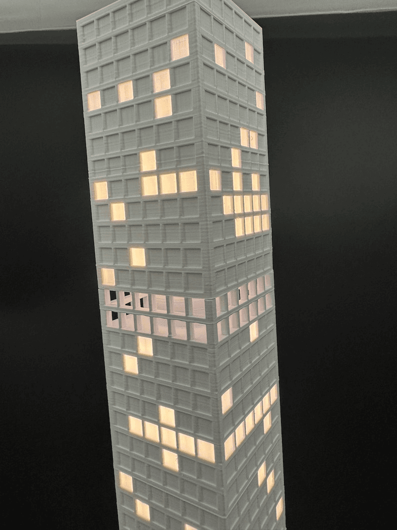 World Famous Skyline Light-Up Glowing Desk Model Display