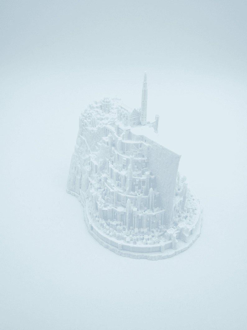 Minas Tirith Inspired Glowing Fantasy Castle Model